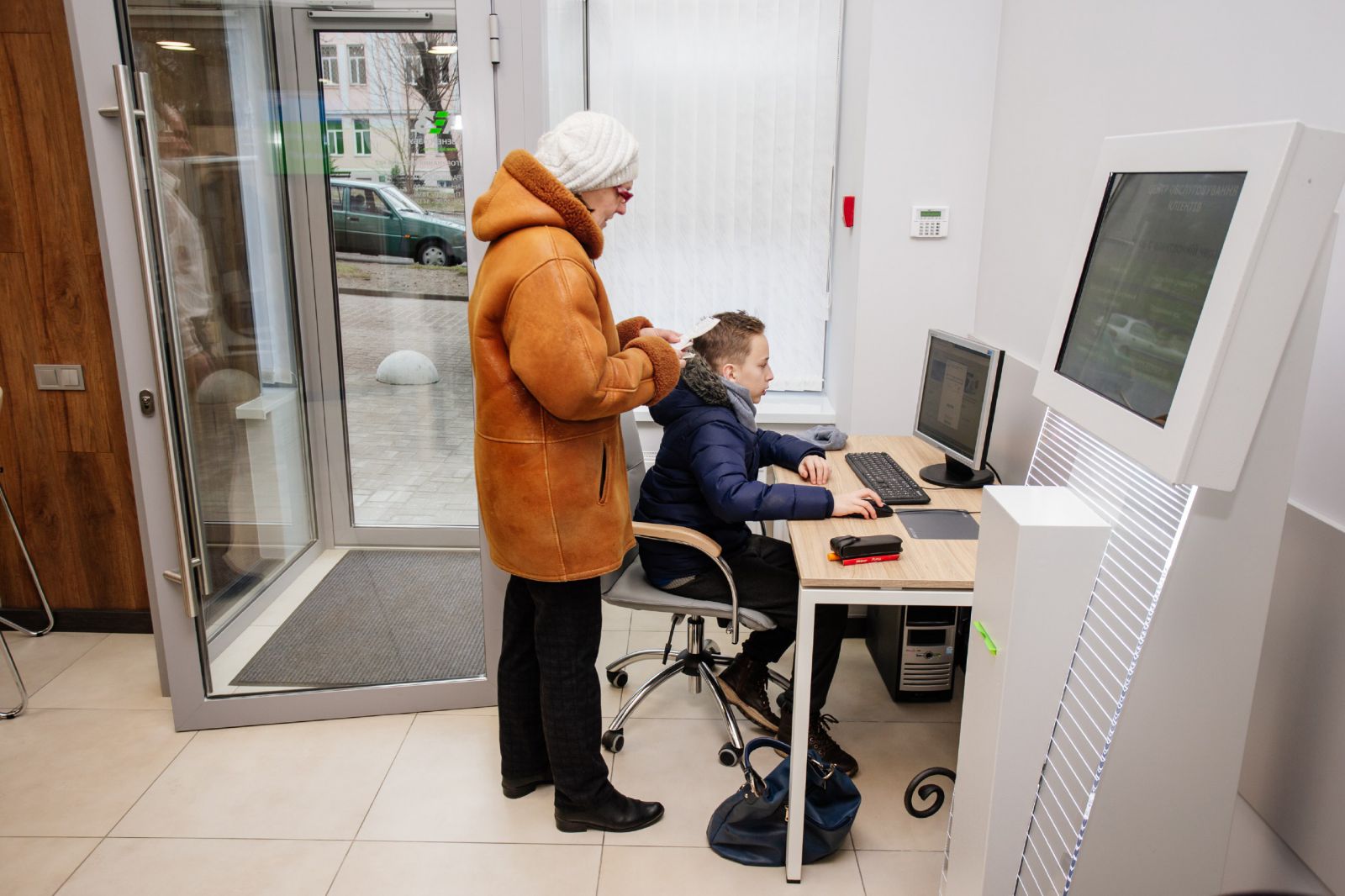 QSolutions QS19 self-service registration kiosk at Lvivenergozbut