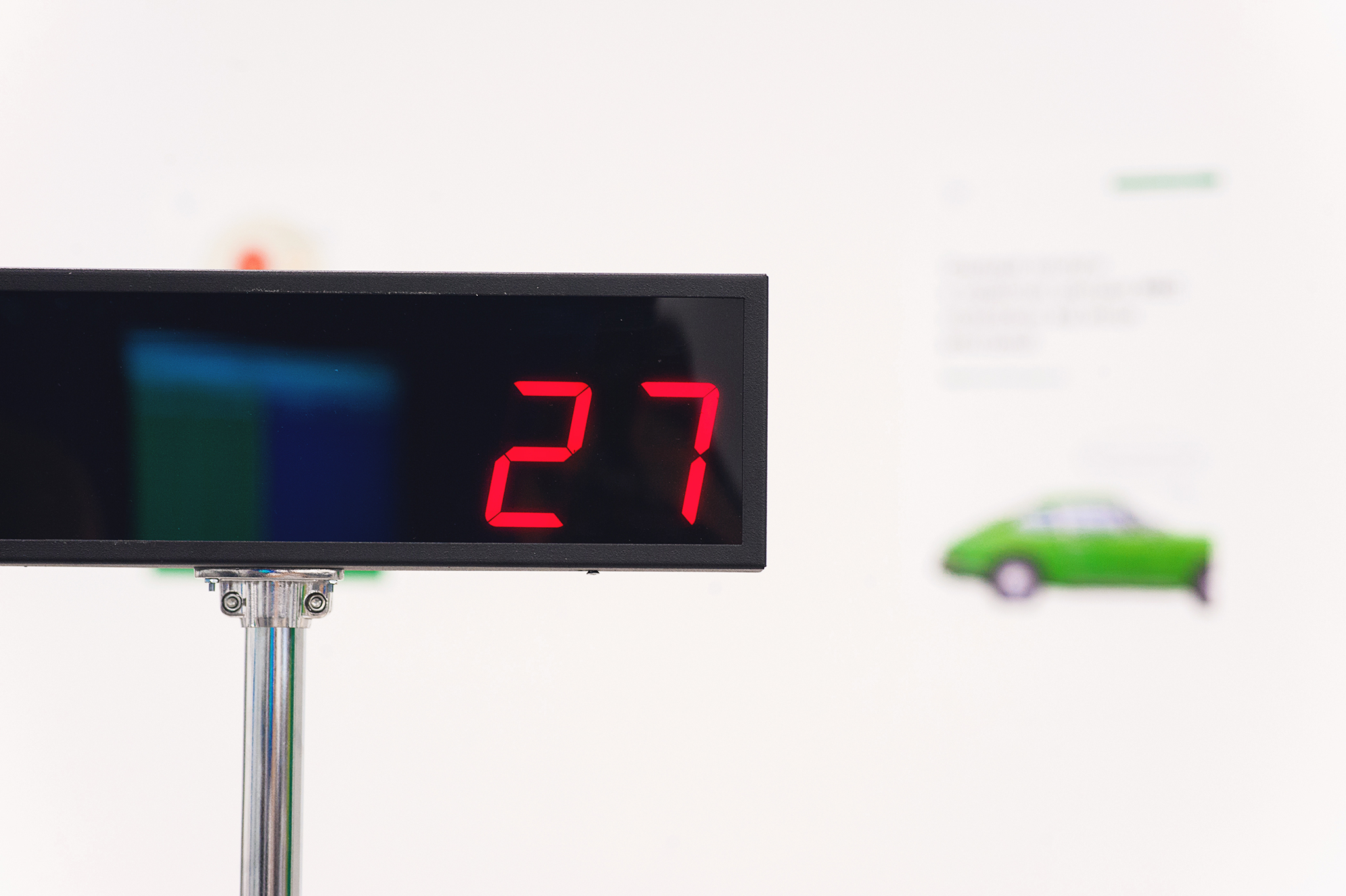 Registration terminal with queue display panel