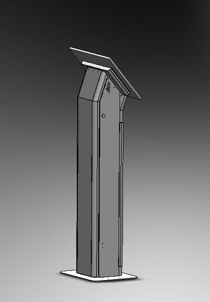QS17 terminal 3D model — three-quarter rear view
