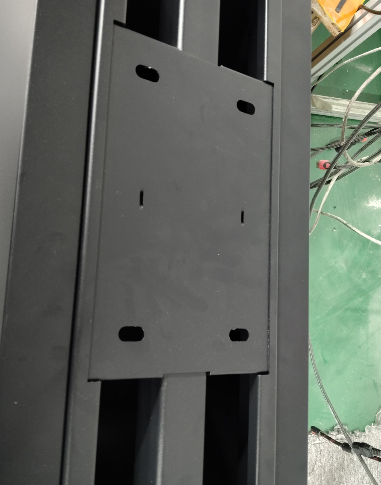 VESA plate on a vertical stand