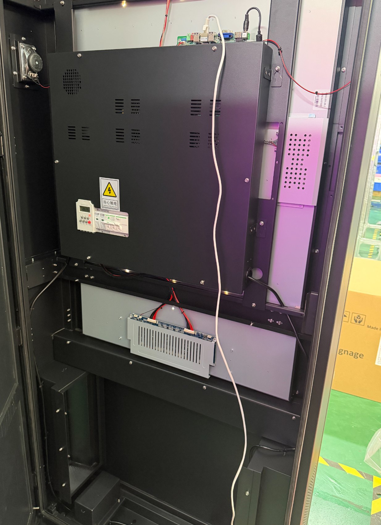 Boards, media player, interfaces and cable routing